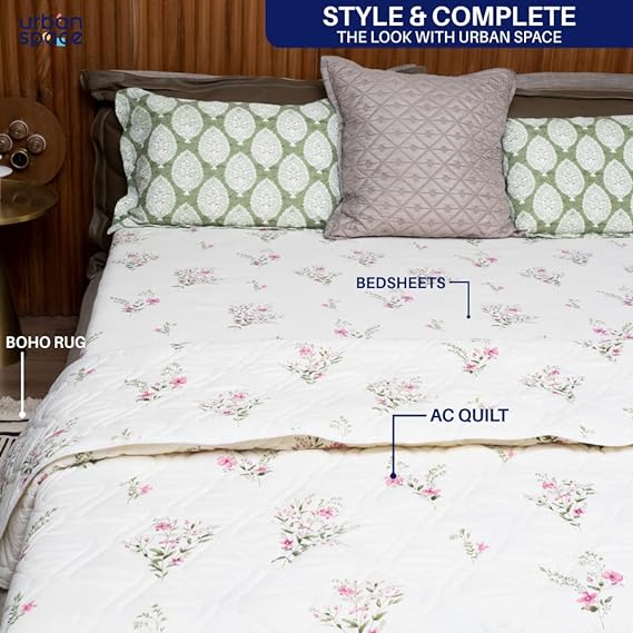 Cotton Blankets Double Bed, All Season Reversible AC Blanket 220 cm x 240 cm