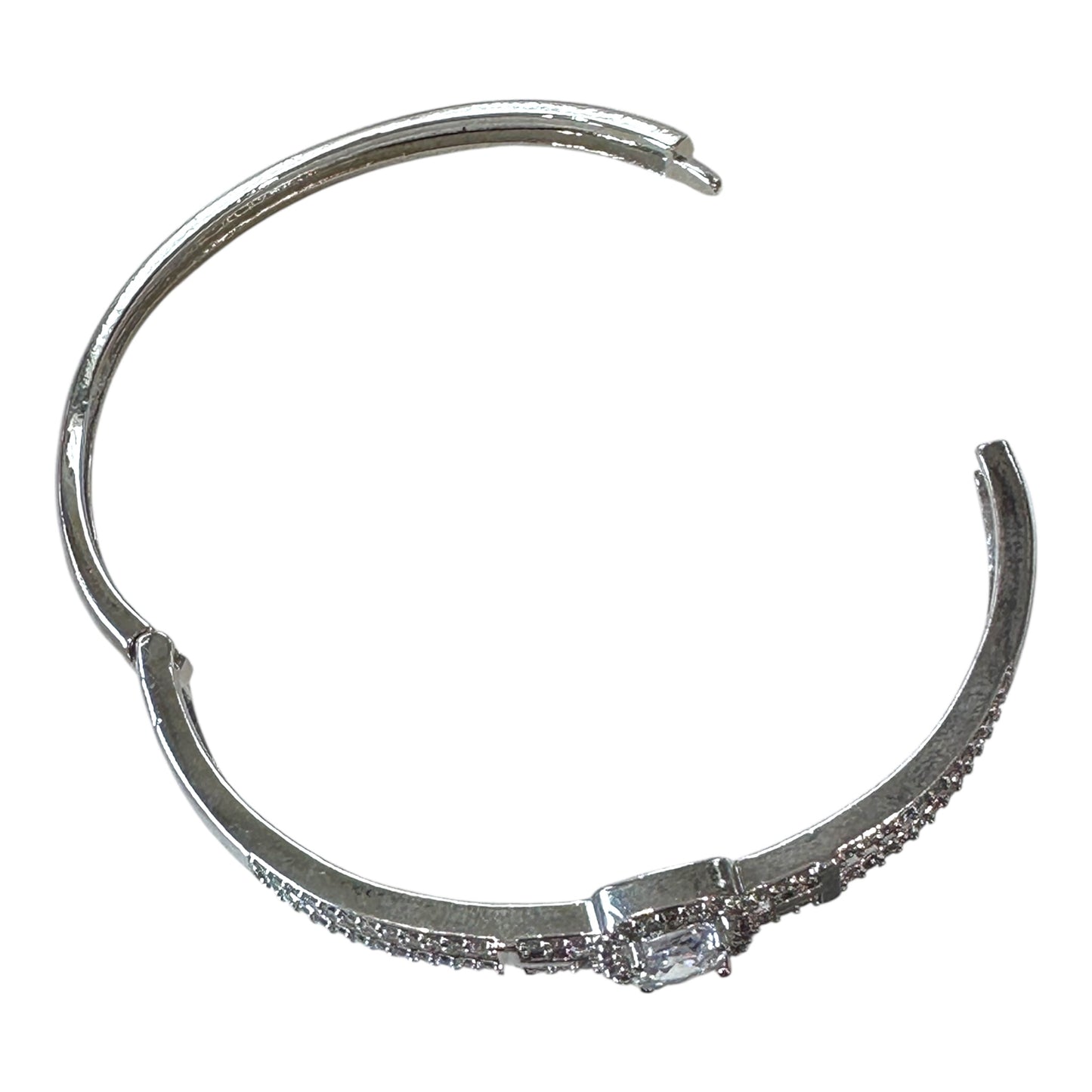 Luxury American Diamond Bracelet - Rhodium Plated