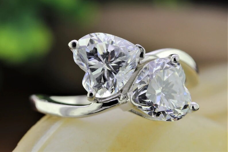 Two stone promise ring deals