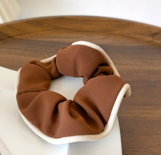 textured scrunchie smooth handmade