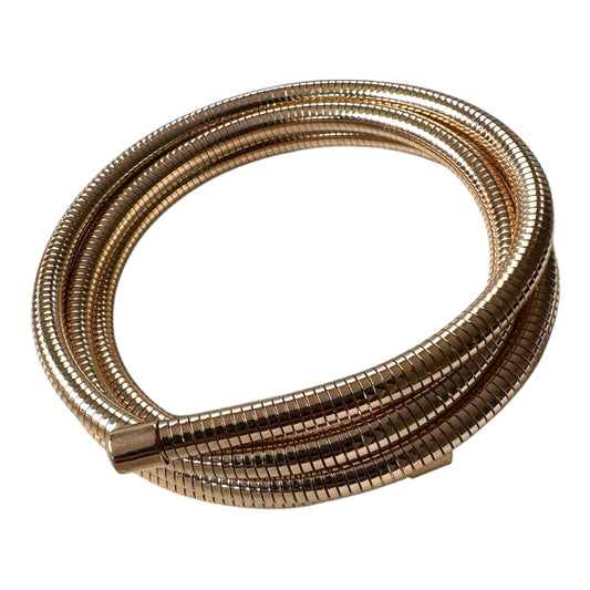 Stainless Steel Gold Spiral Flex Bracelet