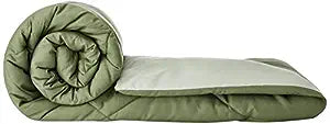Solimo Microfibre Reversible Comforter, Double (Mossy Green & Pistachio Green, 200 GSM)
