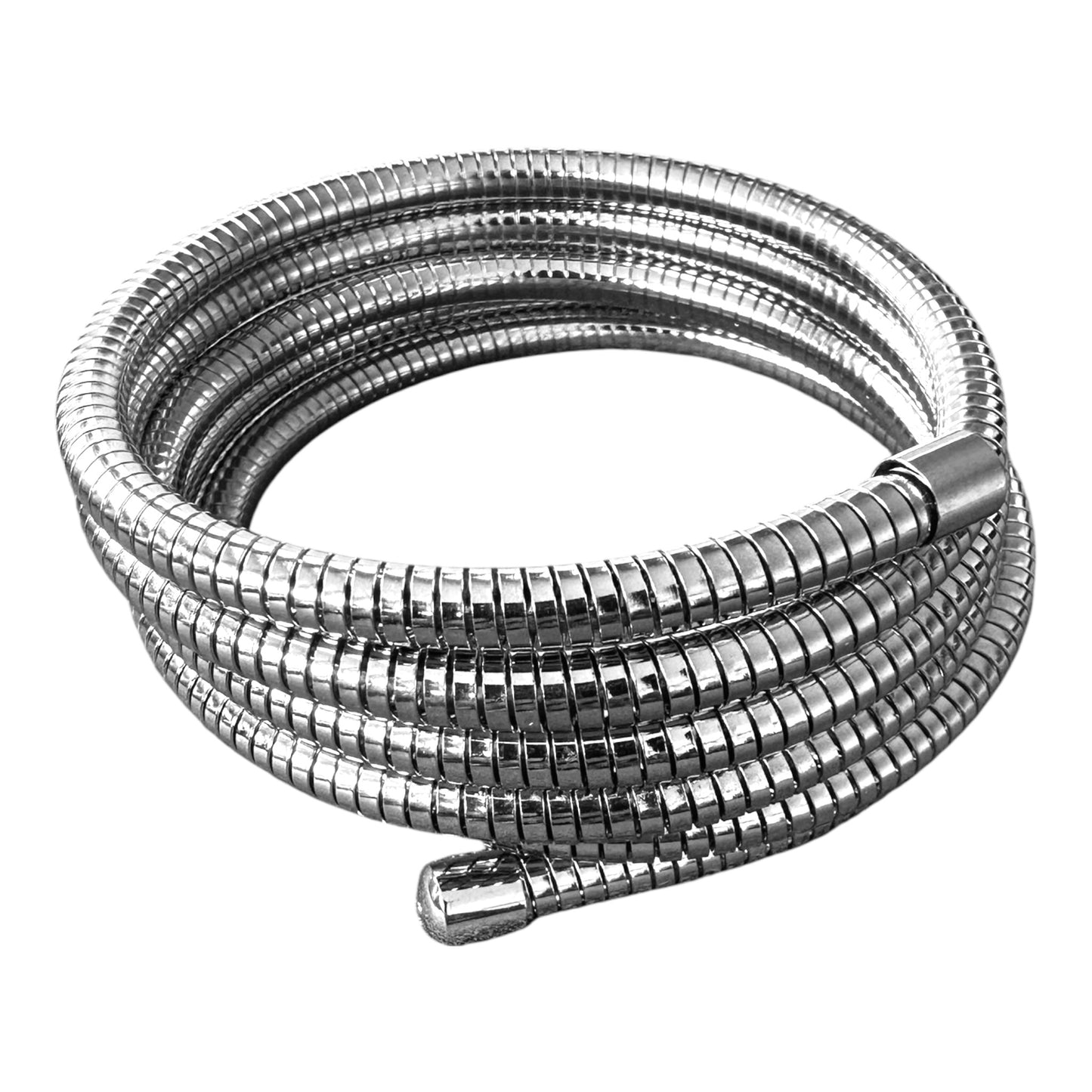 Stainless Steel Silver Spiral Flex Bracelet