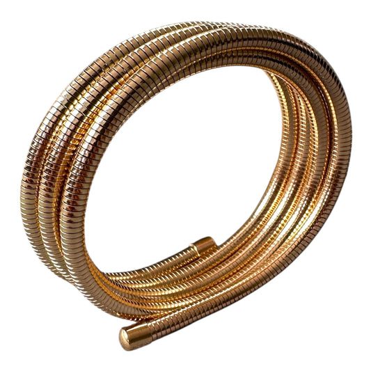 Stainless Steel Gold Spiral Flex Bracelet