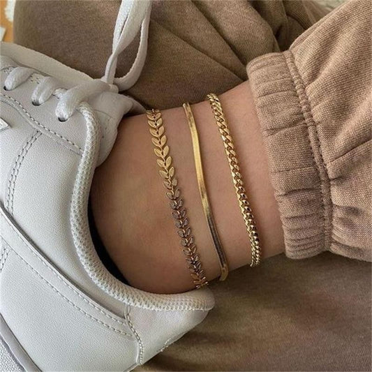 Set of Gold Anklets