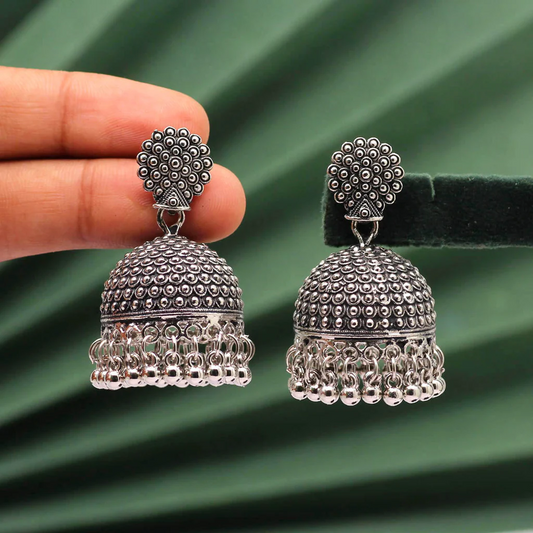 Silver Color Oxidized Earrings