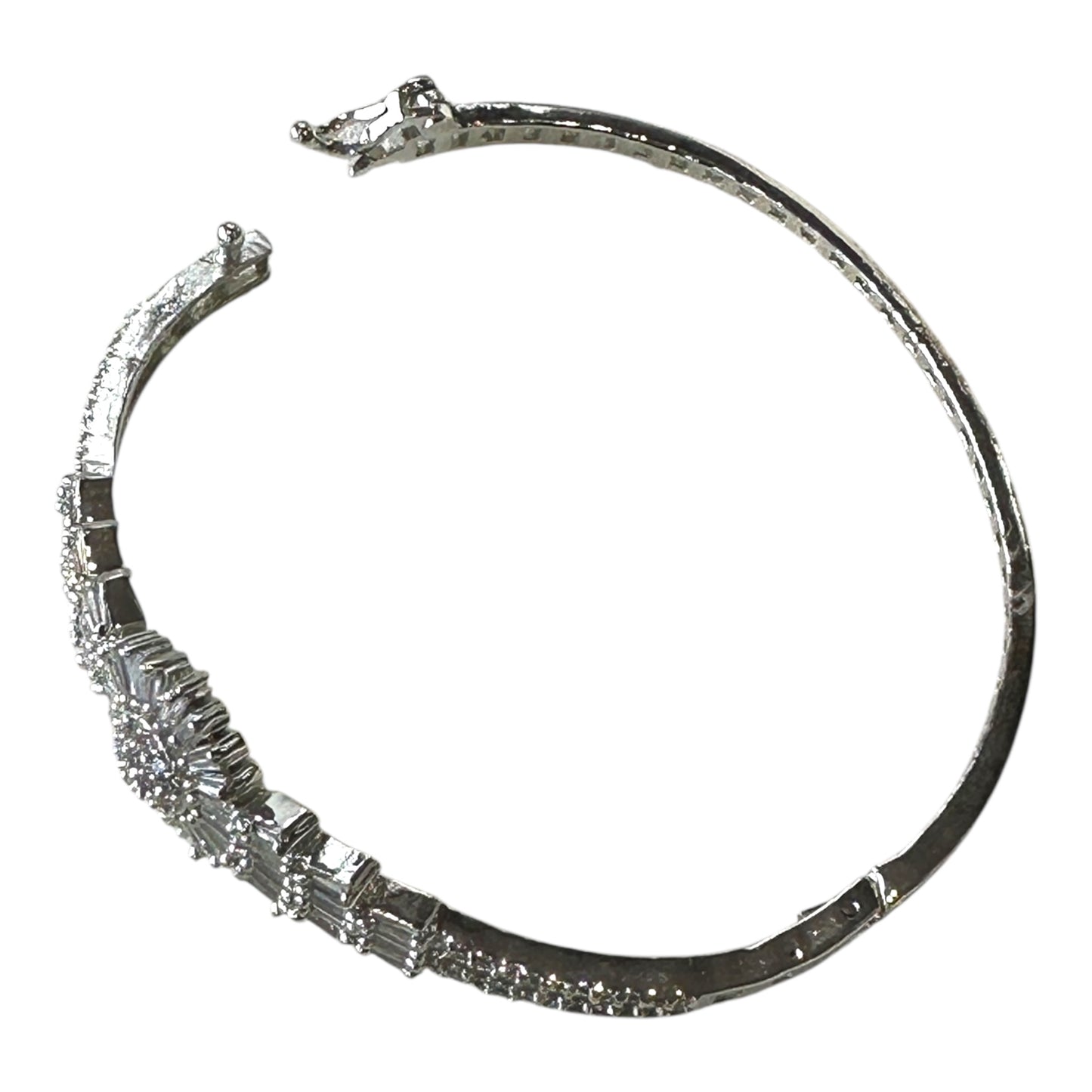 Luxury American Diamond Bracelet - Rhodium Plated