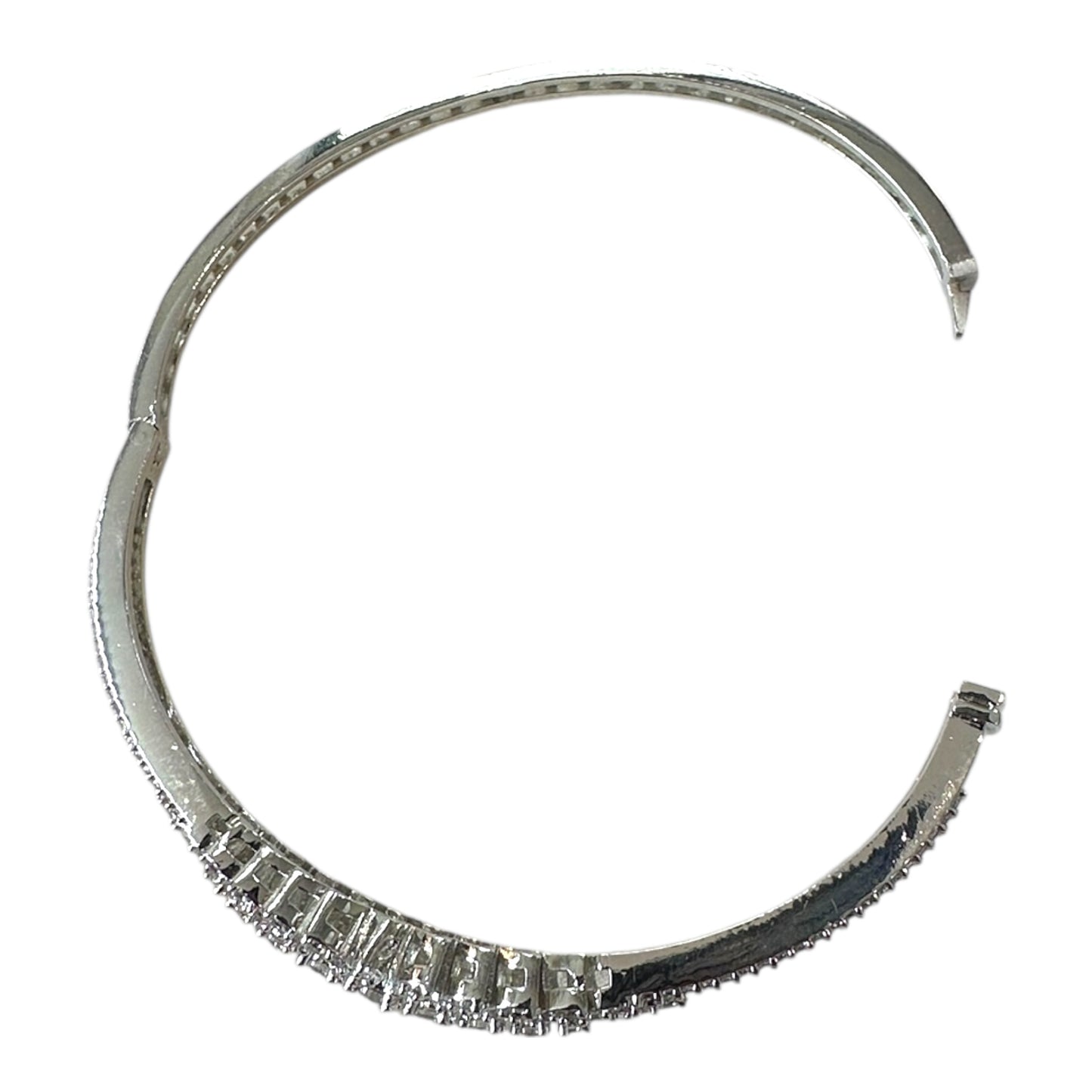 Luxury American Diamond Bracelet - Rhodium Plated