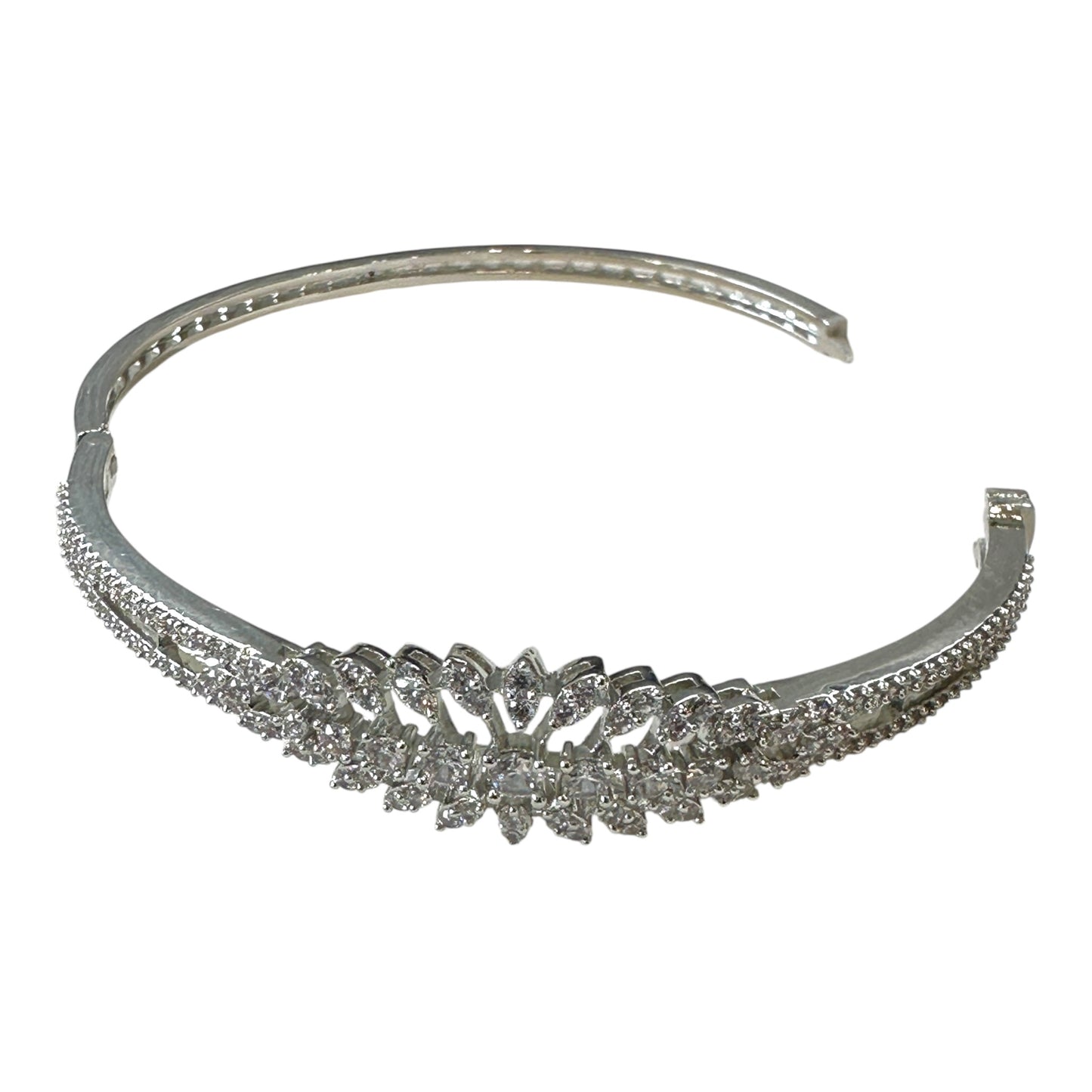 Luxury American Diamond Bracelet - Rhodium Plated