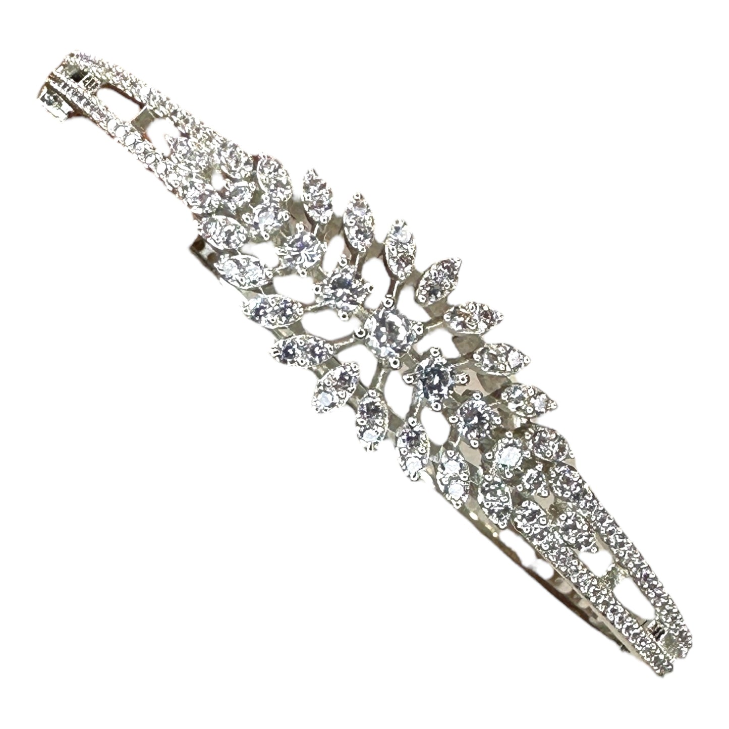Luxury American Diamond Bracelet - Rhodium Plated