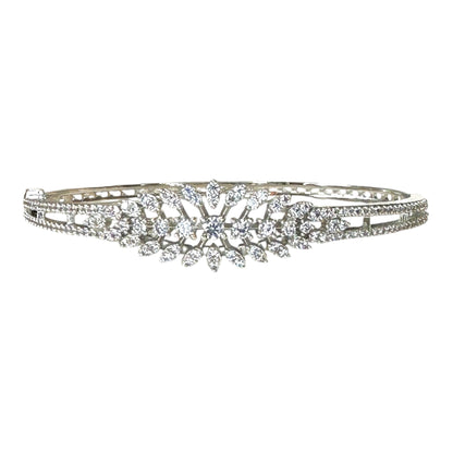 Luxury American Diamond Bracelet - Rhodium Plated