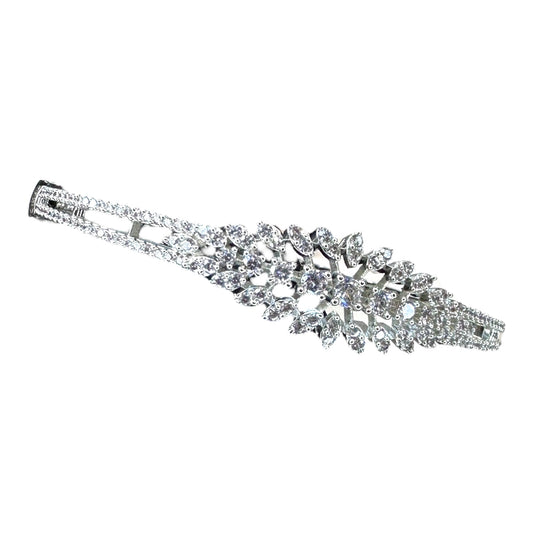Luxury American Diamond Bracelet - Rhodium Plated