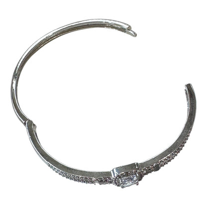 Luxury American Diamond Bracelet - Rhodium Plated