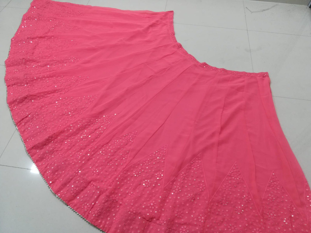 Beautiful Simple Sauber Georgette Wedding Wear Lehenga Choli