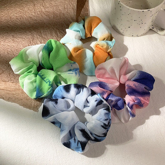 Multi color handmade scrunchie